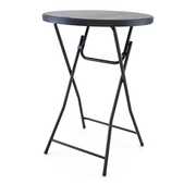 Atlas Commercial Products TitanPRO™ 32" Blow Molded Plastic Folding Cocktail Table, Black PFT2-BLK-32RBAR